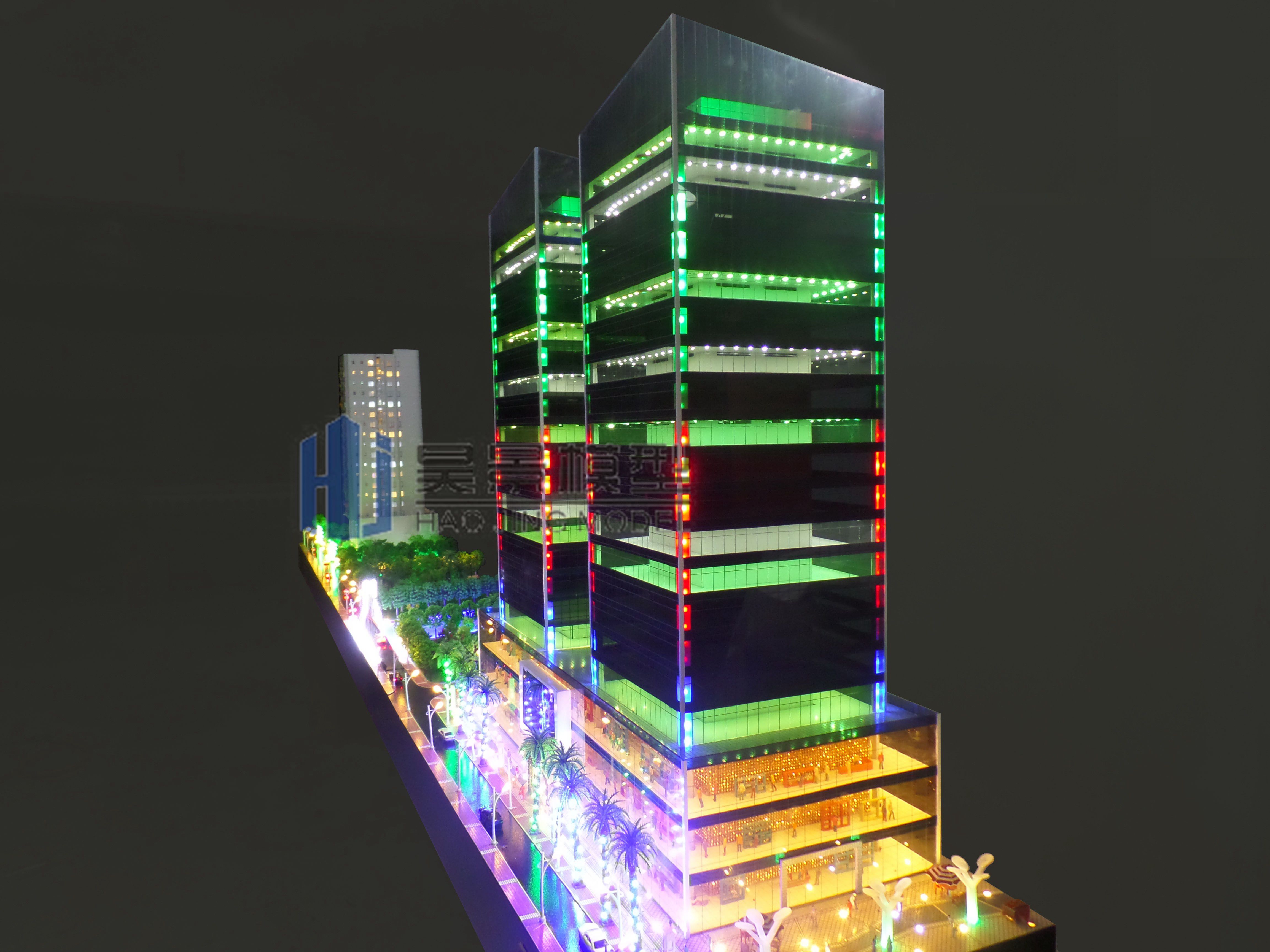 上海达润中心建筑模型