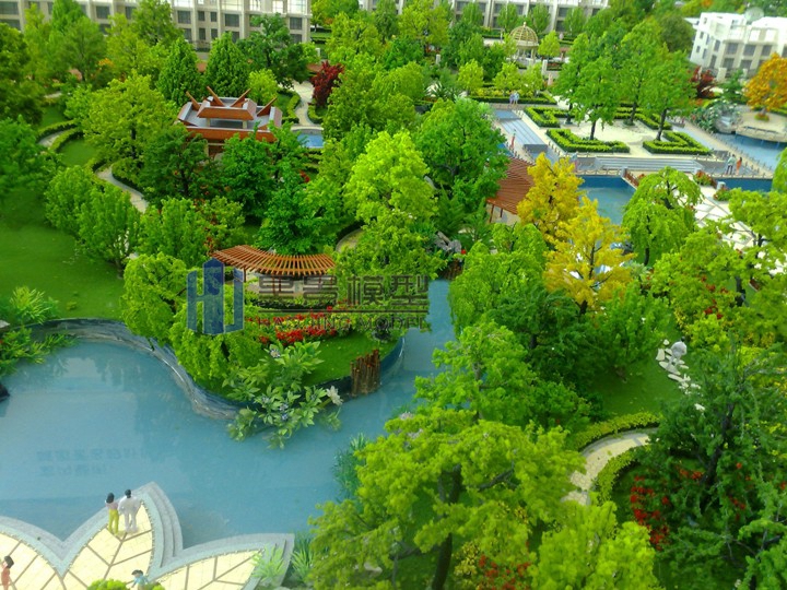 亭台湖泊景观模型设计