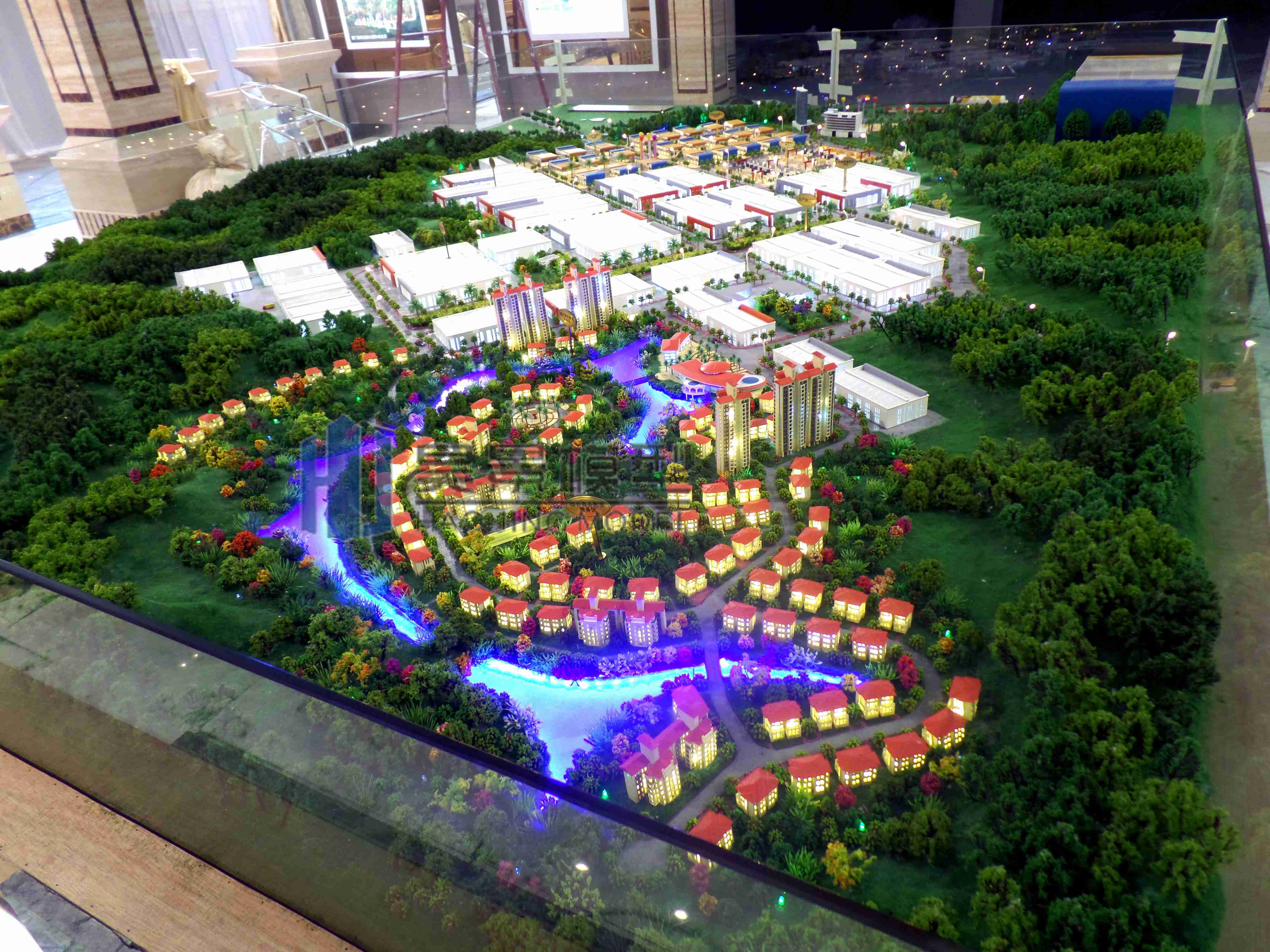 万绿城市花苑地产模型