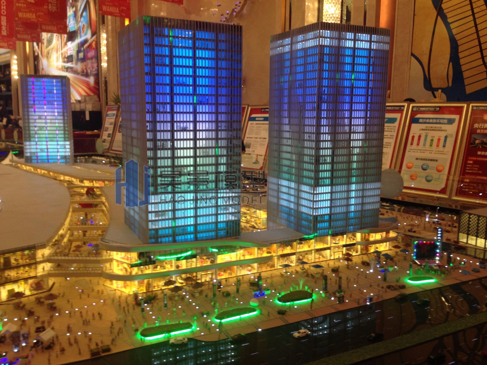 万达广场大型商场模型